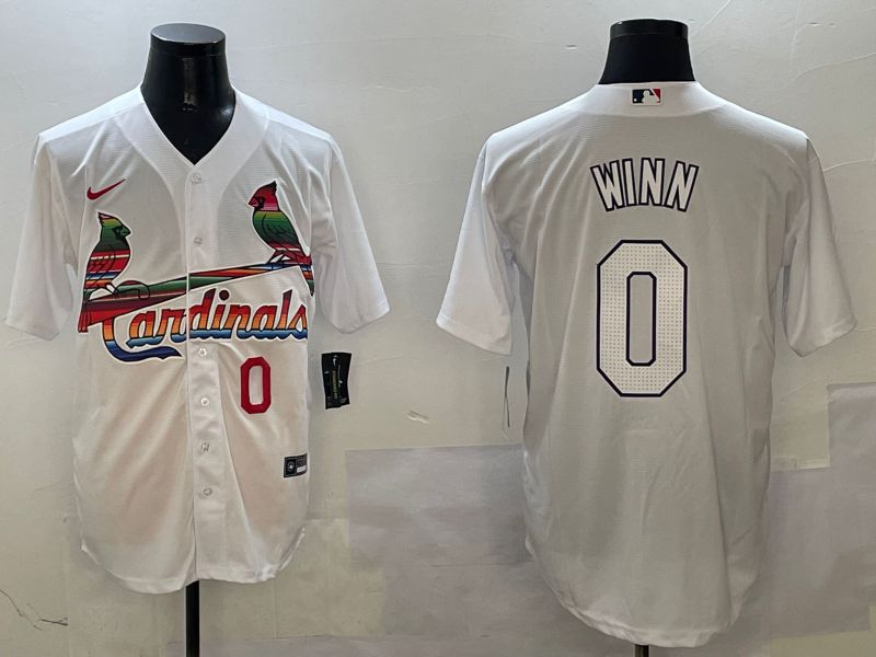 Men St.Louis Cardinals #0 Winn White Game Mexico 2025 Nike MLB Jersey style 3->st.louis cardinals->MLB Jersey